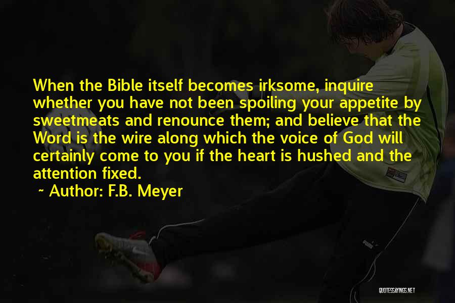 If You Believe Bible Quotes By F.B. Meyer