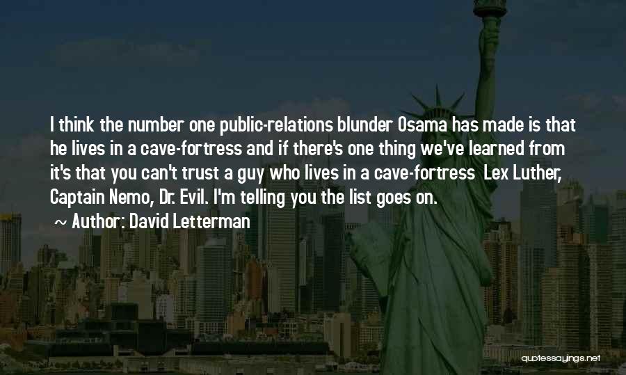 If You Can't Trust Quotes By David Letterman