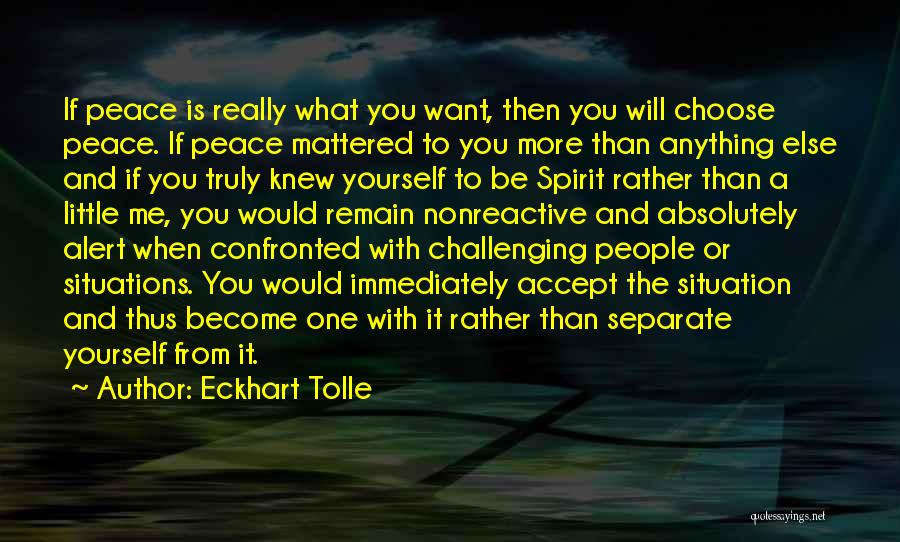 If You Choose Me Quotes By Eckhart Tolle