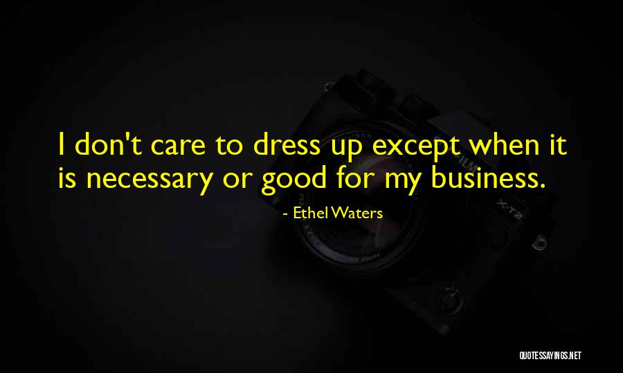 If You Dont Care Quotes By Ethel Waters