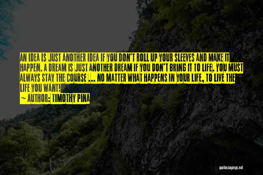 If You Don't Dream Quotes By Timothy Pina