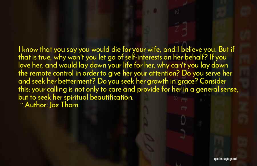 If You Love Her Let Her Go Quotes By Joe Thorn