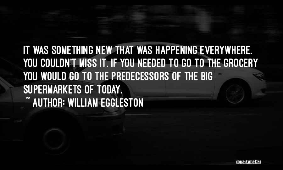 If You Miss Something Quotes By William Eggleston