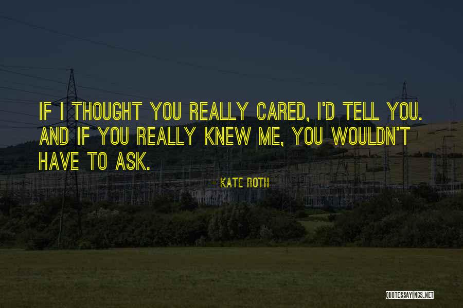 If You Really Knew Me Quotes By Kate Roth