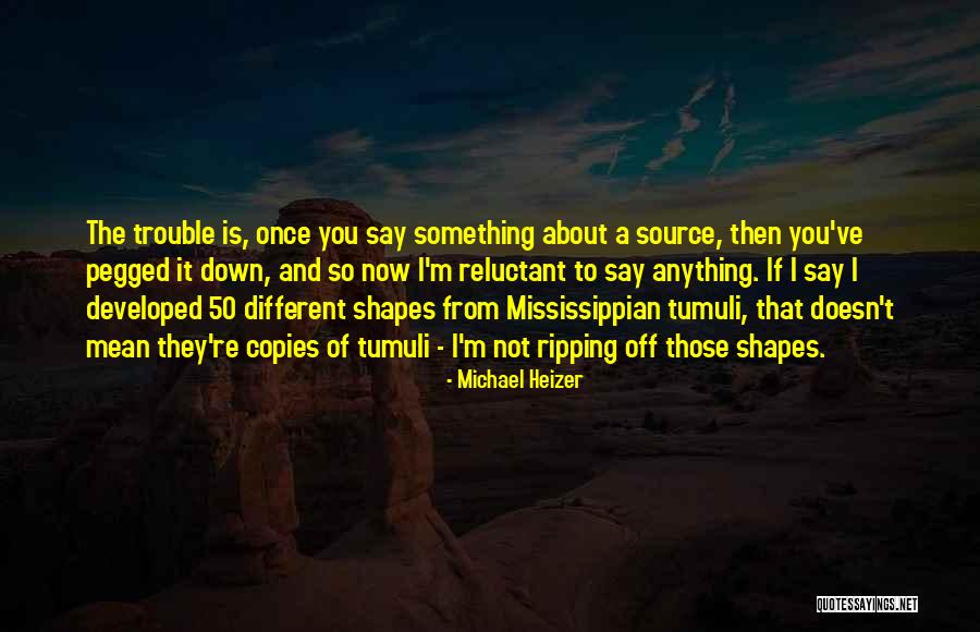 If You Say Something Mean It Quotes By Michael Heizer If You Say Something Mean It Quotes By Michael Heizer