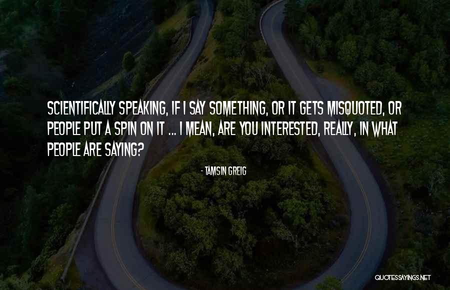 If You Say Something Mean It Quotes By Tamsin Greig If You Say Something Mean It Quotes By Tamsin Greig