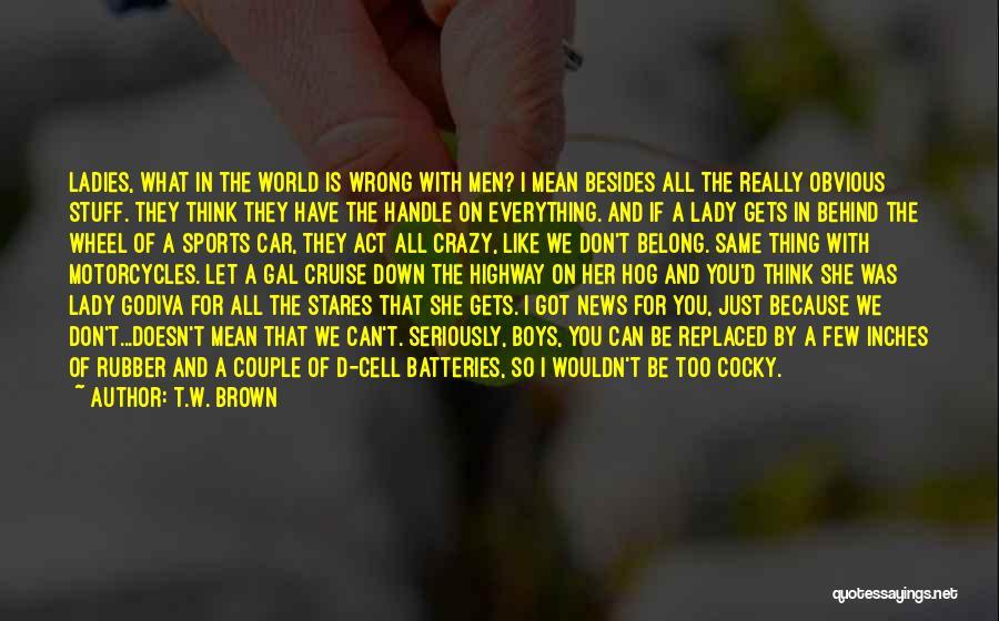 If You Think I'm Crazy Quotes By T.W. Brown