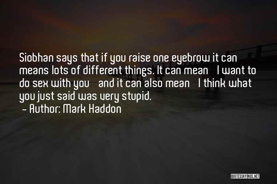 If You Think I'm Stupid Quotes By Mark Haddon