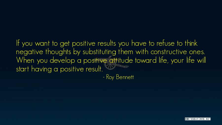 If You Think Negative Quotes By Roy Bennett