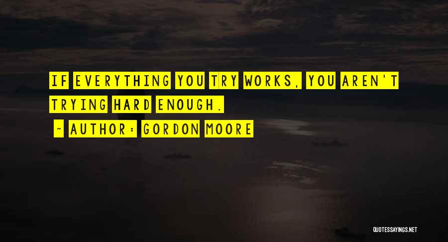 If You Try Hard Enough Quotes By Gordon Moore