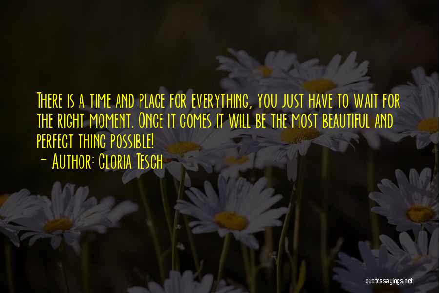 If You Wait For Everything To Be Perfect Quotes By Gloria Tesch