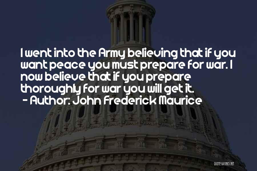 If You Want Peace Prepare For War Quotes By John Frederick Maurice