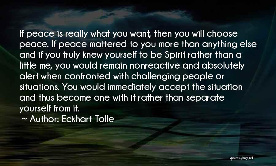 If You Want Peace Quotes By Eckhart Tolle