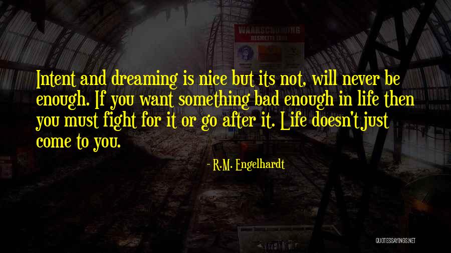 If You Want Something Go After It Quotes By R.M. Engelhardt