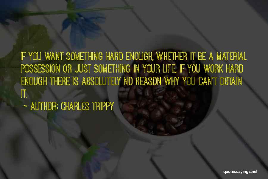 If You Want Something Hard Enough Quotes By Charles Trippy