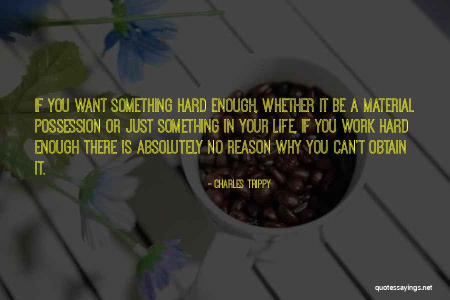 If You Want Something Hard Enough Quotes By Charles Trippy