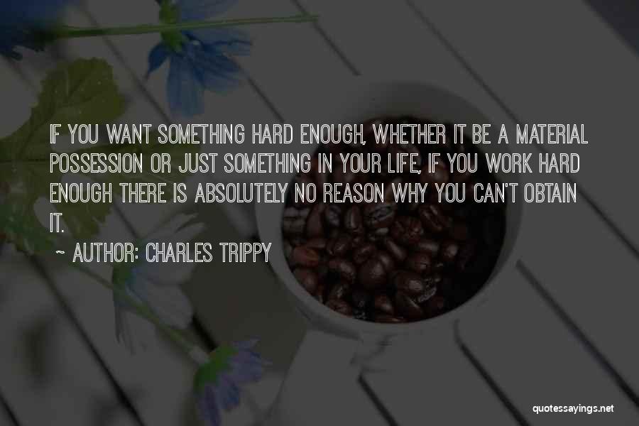 If You Want Something In Life Quotes By Charles Trippy