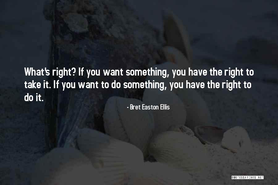 If You Want To Do Something Quotes By Bret Easton Ellis