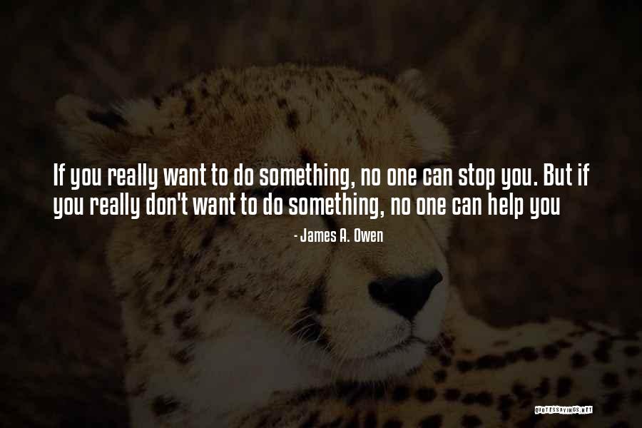 If You Want To Do Something Quotes By James A. Owen