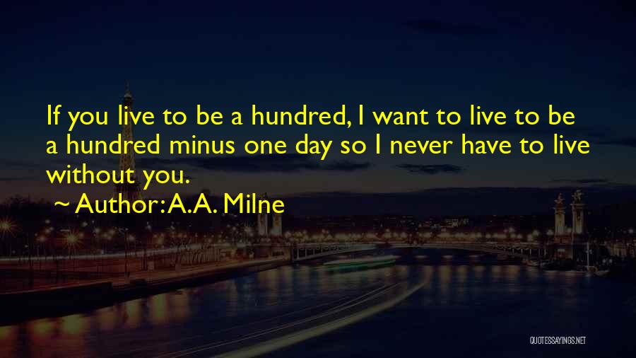 If You Want To Live Quotes By A.A. Milne