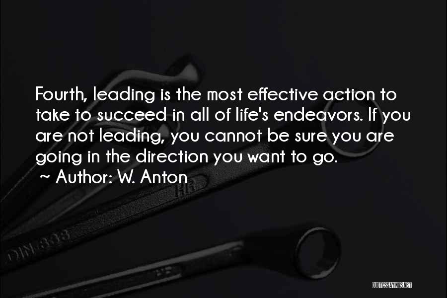 If You Want To Succeed In Life Quotes By W. Anton