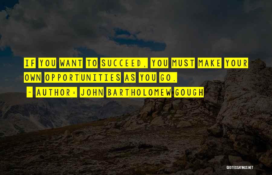If You Want To Succeed Quotes By John Bartholomew Gough