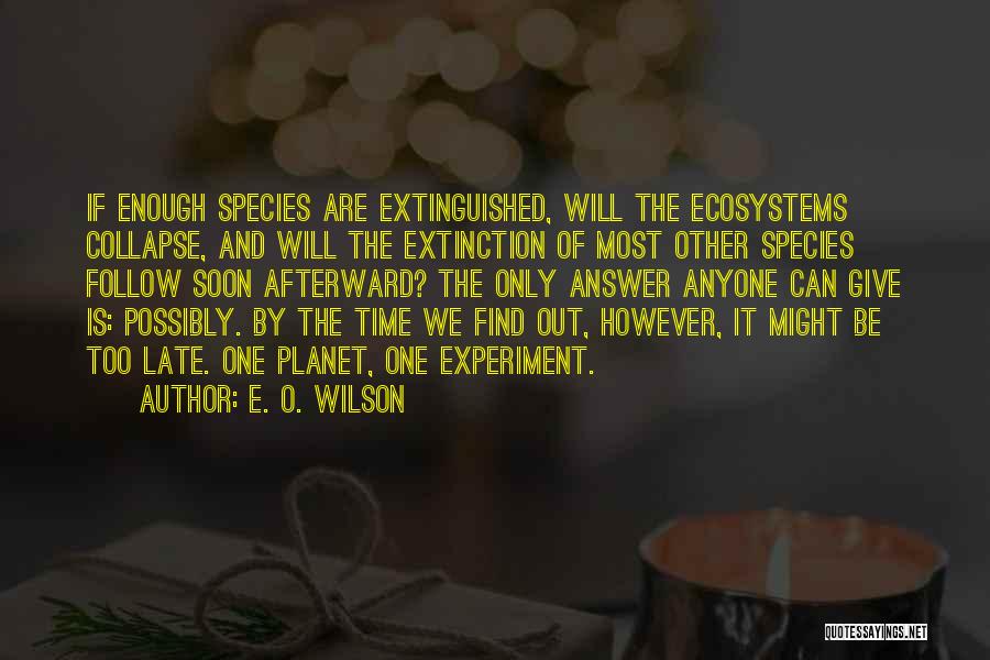 If Your On Time You're Late Quotes By E. O. Wilson