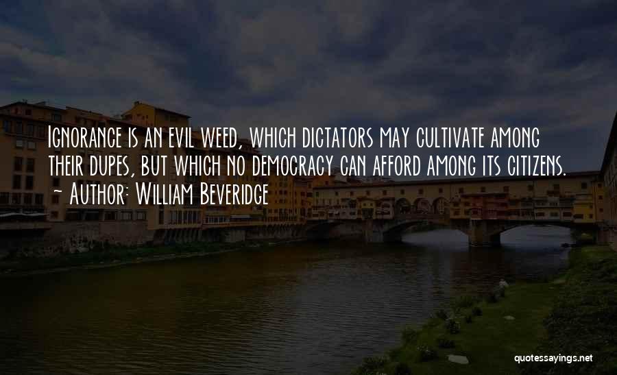 Ignorance And Democracy Quotes By William Beveridge