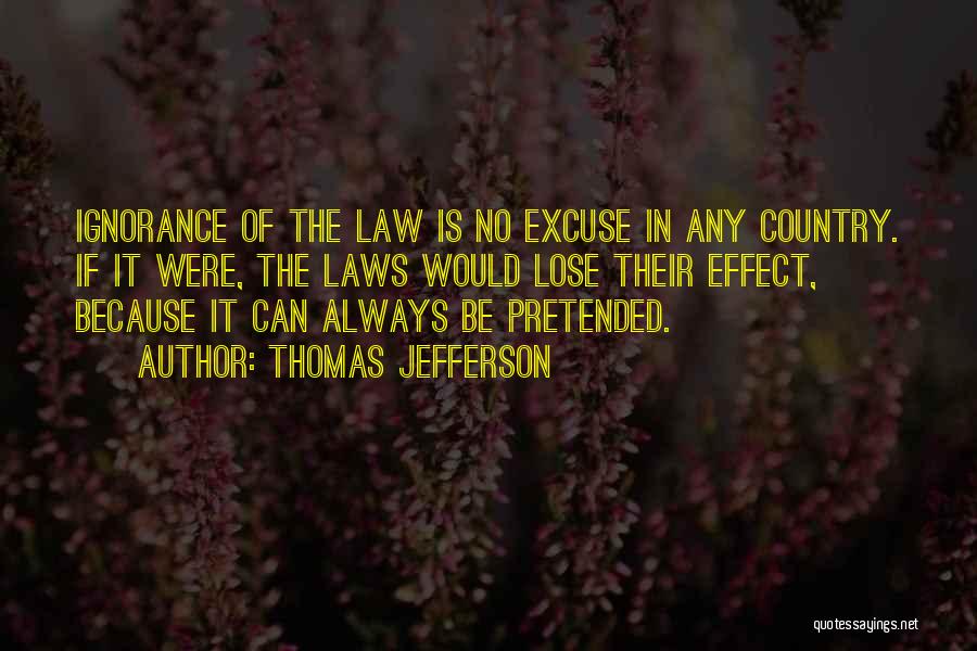 Ignorance Is No Excuse Quotes By Thomas Jefferson