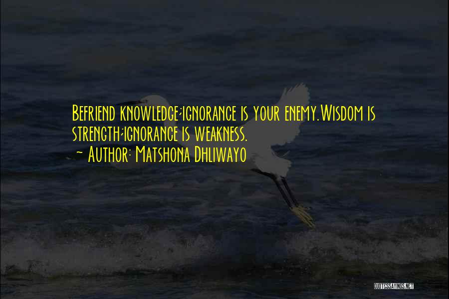 Ignorance Is Strength Quotes By Matshona Dhliwayo