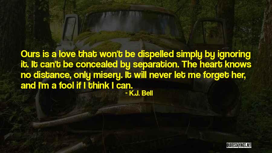 Ignoring Love Quotes By K.J. Bell