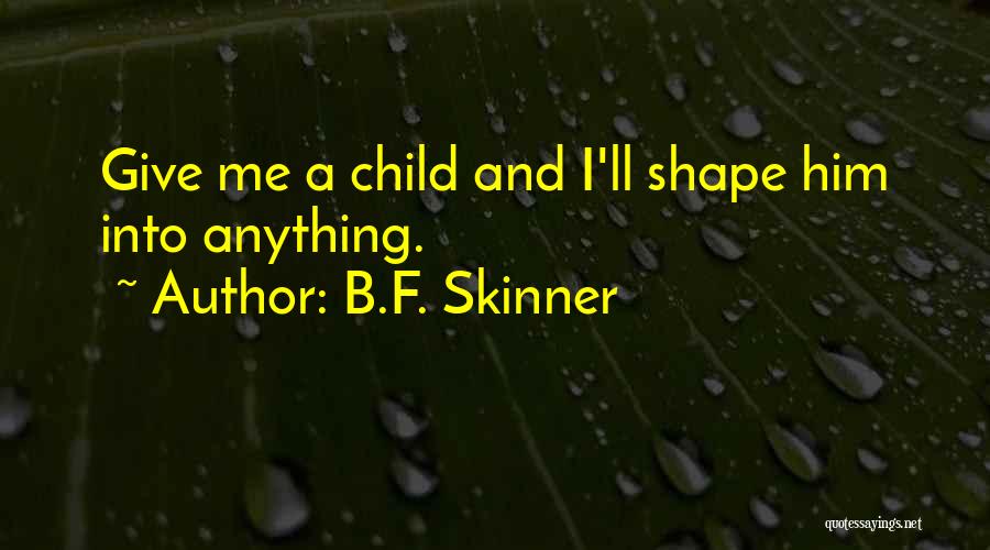 I'll Do Anything For My Child Quotes By B.F. Skinner