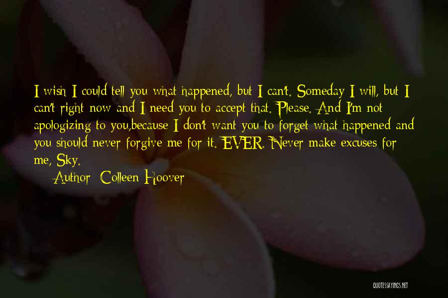 I'll Forgive You But I Can't Forget Quotes By Colleen Hoover
