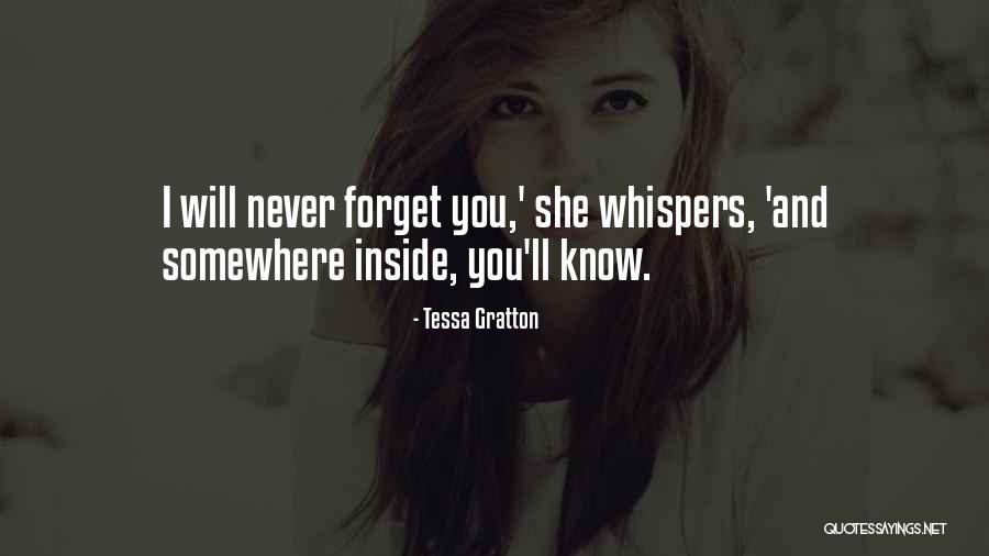 I'll Never Forget You Love Quotes By Tessa Gratton