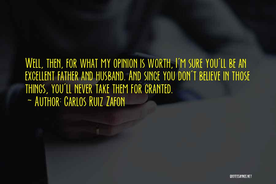 I'll Never Take You For Granted Quotes By Carlos Ruiz Zafon