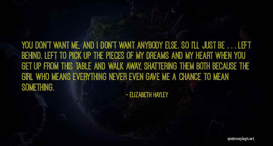 I'll Never Walk Away Quotes By Elizabeth Hayley I'll Never Walk Away Quotes By Elizabeth Hayley