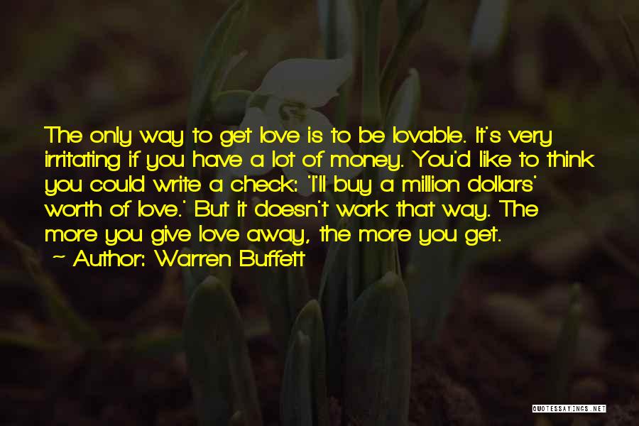 I'll Only Love You Quotes By Warren Buffett