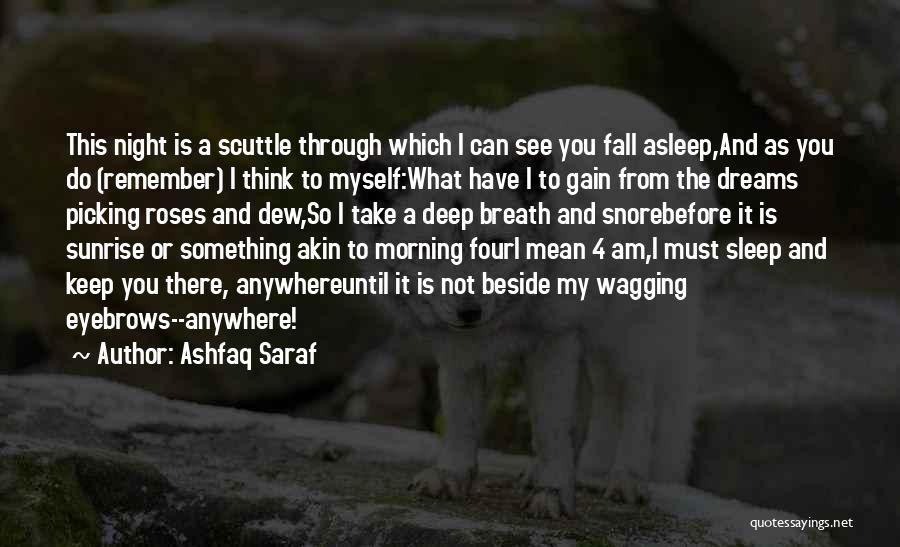 I'll See You When I Fall Asleep Quotes By Ashfaq Saraf
