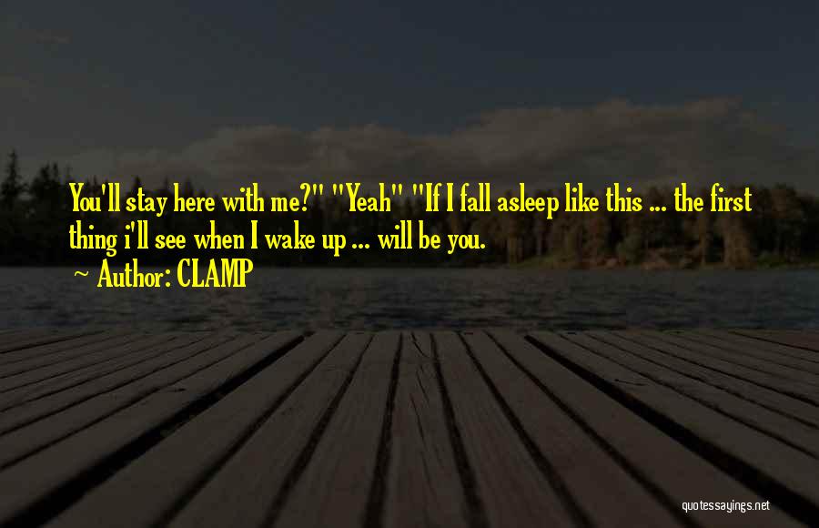 I'll See You When I Fall Asleep Quotes By CLAMP