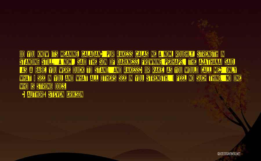 I'll Stand Strong Quotes By Steven Erikson I'll Stand Strong Quotes By Steven Erikson