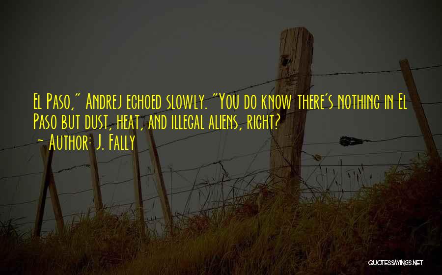 Illegal Aliens Quotes By J. Fally