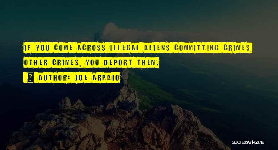 Illegal Aliens Quotes By Joe Arpaio