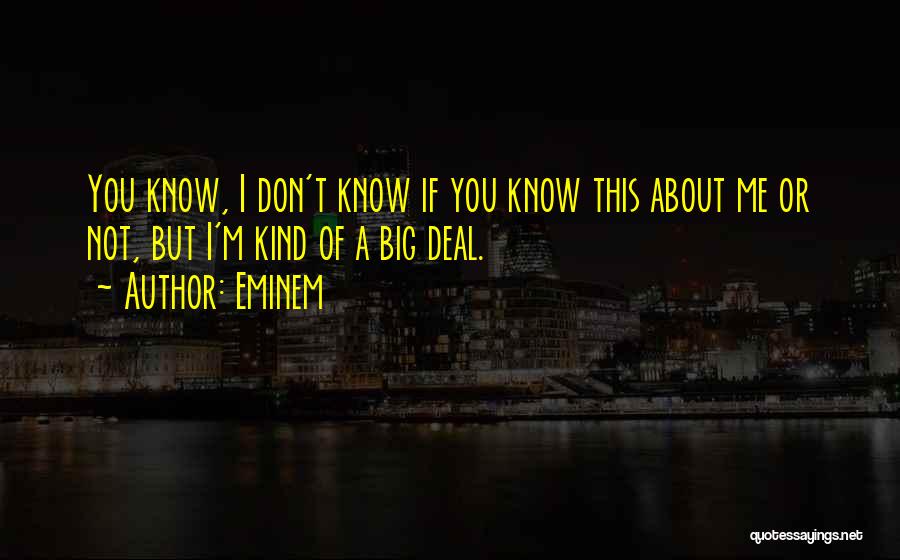 I'm A Big Deal Quotes By Eminem