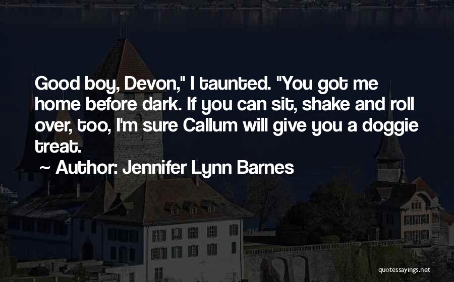 I'm A Good Boy Quotes By Jennifer Lynn Barnes
