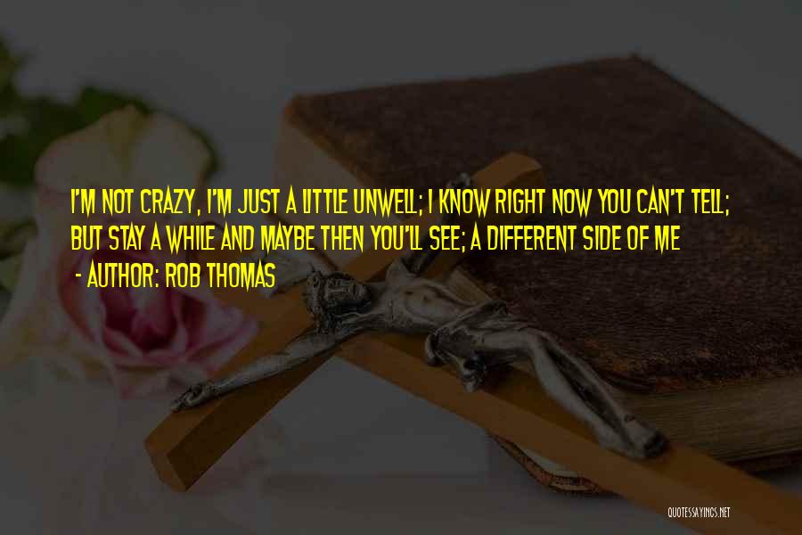 I'm A Little Crazy Quotes By Rob Thomas