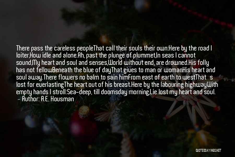 I'm A Lost Soul Quotes By A.E. Housman