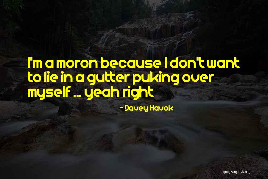 I'm A Moron Quotes By Davey Havok