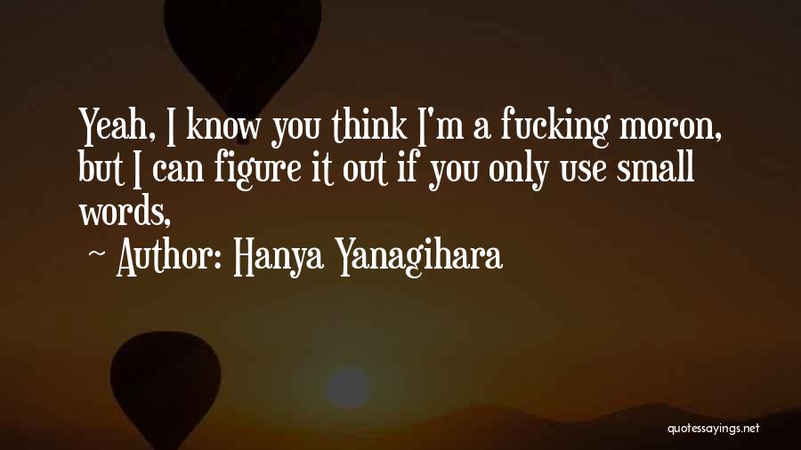 I'm A Moron Quotes By Hanya Yanagihara