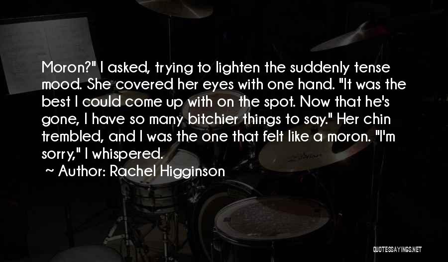 I'm A Moron Quotes By Rachel Higginson