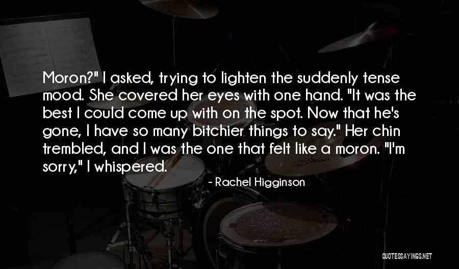 I'm A Moron Quotes By Rachel Higginson